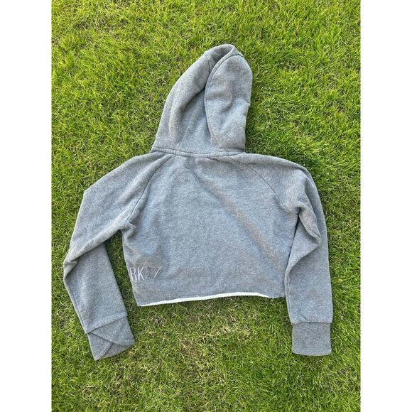 Gymshark Cropped Hoodie grey Size Small - Picture 3 of 3